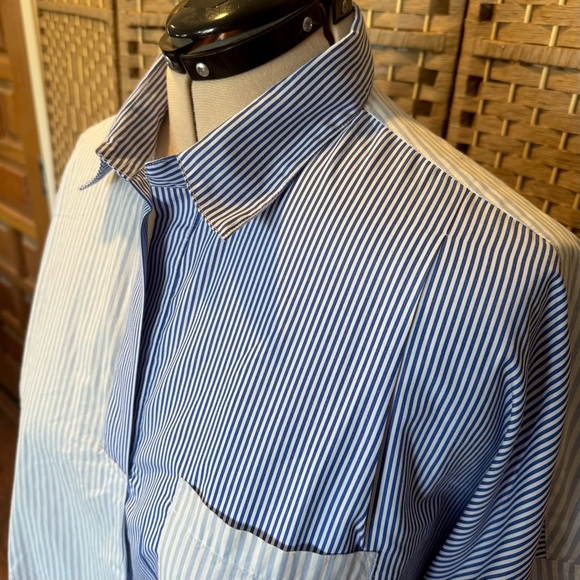 NWT French Connection blue & white striped shirt XL - Picture 4 of 14